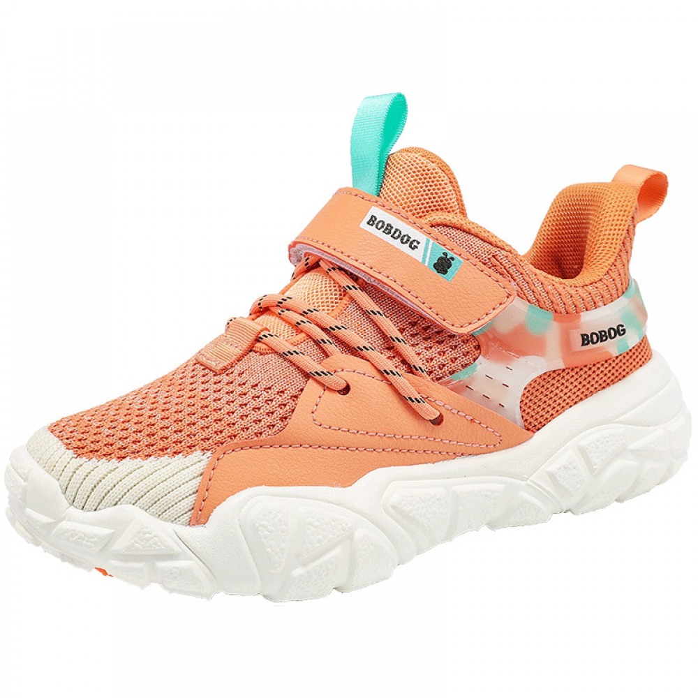 Girls Spring and Autumn Flying Woven Breathable Student Running Shoes Soft Bottom Children's Trendy Shoes